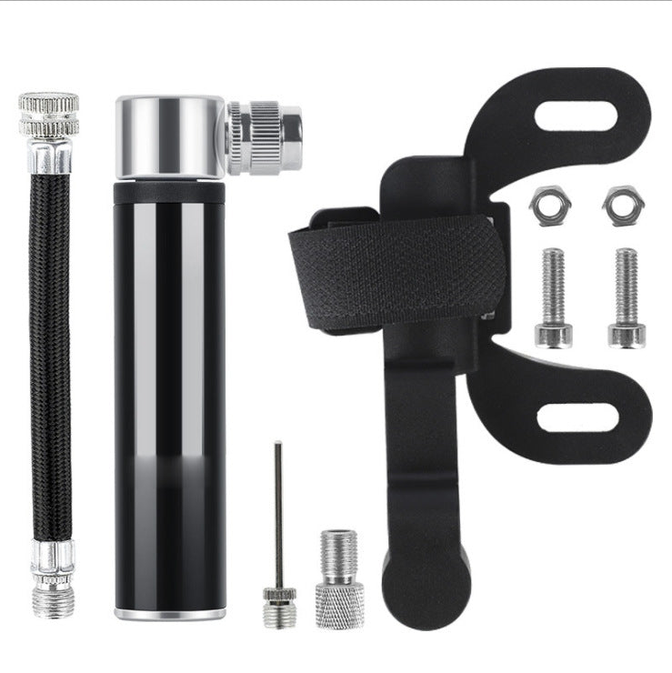 คู่มือจักรยานมินิแบบพกพาอลูมิเนียมอัลลอยด์ปั๊มบาสเก็ตบอลกระบอกลม, Aluminum Alloy Pump(Black), Aluminum Alloy Pump(Red), Aluminum Alloy Pump(Silver)