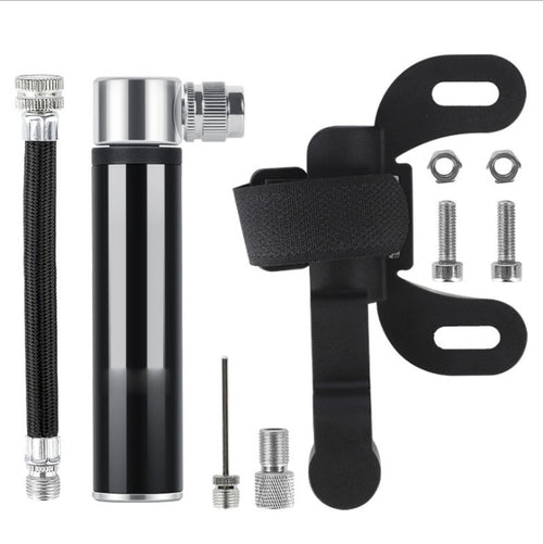 คู่มือจักรยานมินิแบบพกพาอลูมิเนียมอัลลอยด์ปั๊มบาสเก็ตบอลกระบอกลม, Aluminum Alloy Pump(Black), Aluminum Alloy Pump(Red), Aluminum Alloy Pump(Silver)
