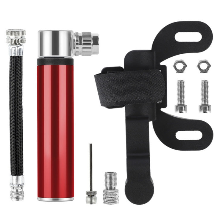 คู่มือจักรยานมินิแบบพกพาอลูมิเนียมอัลลอยด์ปั๊มบาสเก็ตบอลกระบอกลม, Aluminum Alloy Pump(Black), Aluminum Alloy Pump(Red), Aluminum Alloy Pump(Silver)