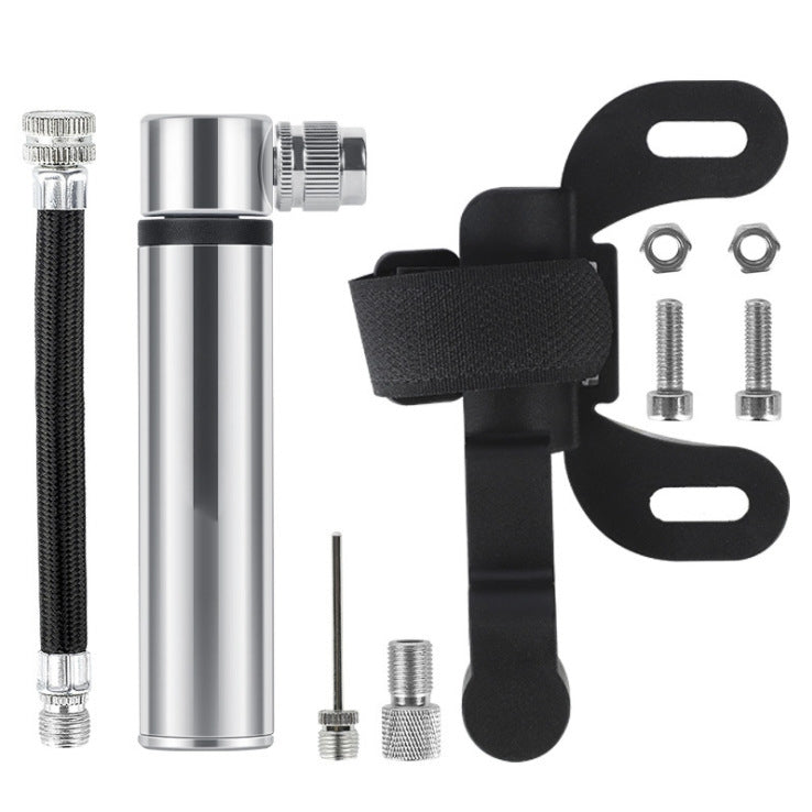 คู่มือจักรยานมินิแบบพกพาอลูมิเนียมอัลลอยด์ปั๊มบาสเก็ตบอลกระบอกลม, Aluminum Alloy Pump(Black), Aluminum Alloy Pump(Red), Aluminum Alloy Pump(Silver)