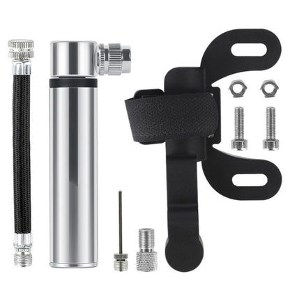 คู่มือจักรยานมินิแบบพกพาอลูมิเนียมอัลลอยด์ปั๊มบาสเก็ตบอลกระบอกลม, Aluminum Alloy Pump(Black), Aluminum Alloy Pump(Red), Aluminum Alloy Pump(Silver)