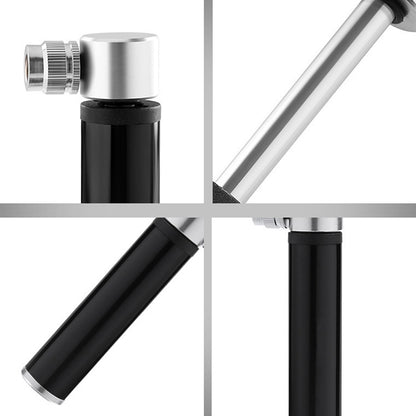 คู่มือจักรยานมินิแบบพกพาอลูมิเนียมอัลลอยด์ปั๊มบาสเก็ตบอลกระบอกลม, Aluminum Alloy Pump(Black), Aluminum Alloy Pump(Red), Aluminum Alloy Pump(Silver)