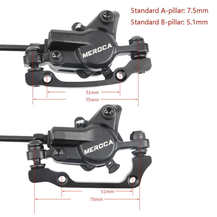 Meroca M800 จักรยานเบรคจักรยานเสือภูเขาสากลทวิภาคีเบรคความดันน้ำมันดิสก์เบรกสไตล์:, 1 Pair Oil Brakes, 1 Pair Oil Brakes + 1 Pair Disc Brakes, Right Front 800mm, Left Back 1400mm, Right Front 800mm + Disc Brake, Left Back 1400mm + Disc Brake