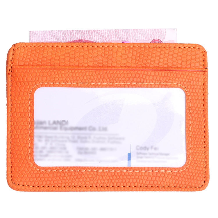 2 PCS KT1002 RFID Function Lizard Pattern Bank Card Holder PU Business Card Case
