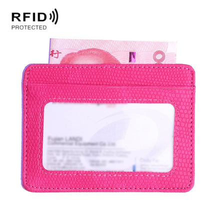 2 PCS KT1002 RFID Function Lizard Pattern Bank Card Holder PU Business Card Case