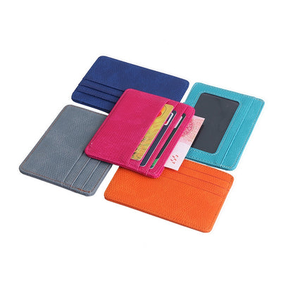 2 PCS KT1002 RFID Function Lizard Pattern Bank Card Holder PU Business Card Case