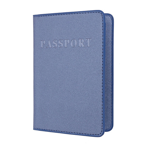 2 PCS MS101 Frosted PU Multi-Card Passport Holder Travel Abroad Passport Card Holder, Blue, Khaki, Pink, Sky Blue, Dirty Yellow, Big Red
