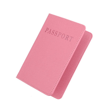 2 PCS MS101 Frosted PU Multi-Card Passport Holder Travel Abroad Passport Card Holder, Blue, Khaki, Pink, Sky Blue, Dirty Yellow, Big Red