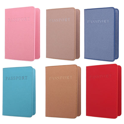 2 PCS MS101 Frosted PU Multi-Card Passport Holder Travel Abroad Passport Card Holder, Blue, Khaki, Pink, Sky Blue, Dirty Yellow, Big Red