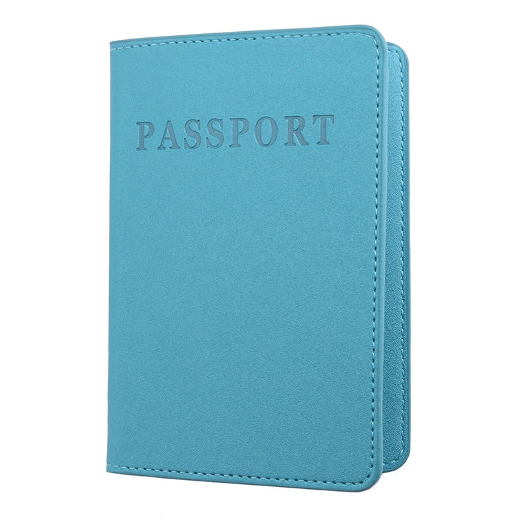2 PCS MS101 Frosted PU Multi-Card Passport Holder Travel Abroad Passport Card Holder, Blue, Khaki, Pink, Sky Blue, Dirty Yellow, Big Red