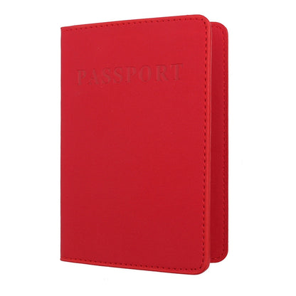 2 PCS MS101 Frosted PU Multi-Card Passport Holder Travel Abroad Passport Card Holder, Blue, Khaki, Pink, Sky Blue, Dirty Yellow, Big Red