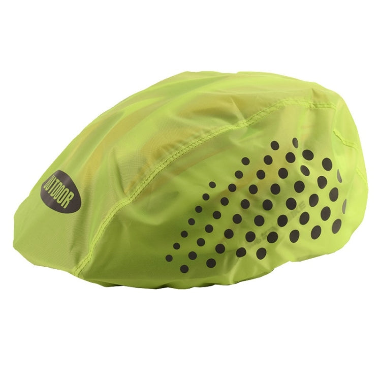 หมวกกันน็อคขี่จักรยาน 2 ชิ้น Rain Cover ฝาครอบหมวกนิรภัยแบบสะท้อนแสงกลางแจ้ง, Free Size