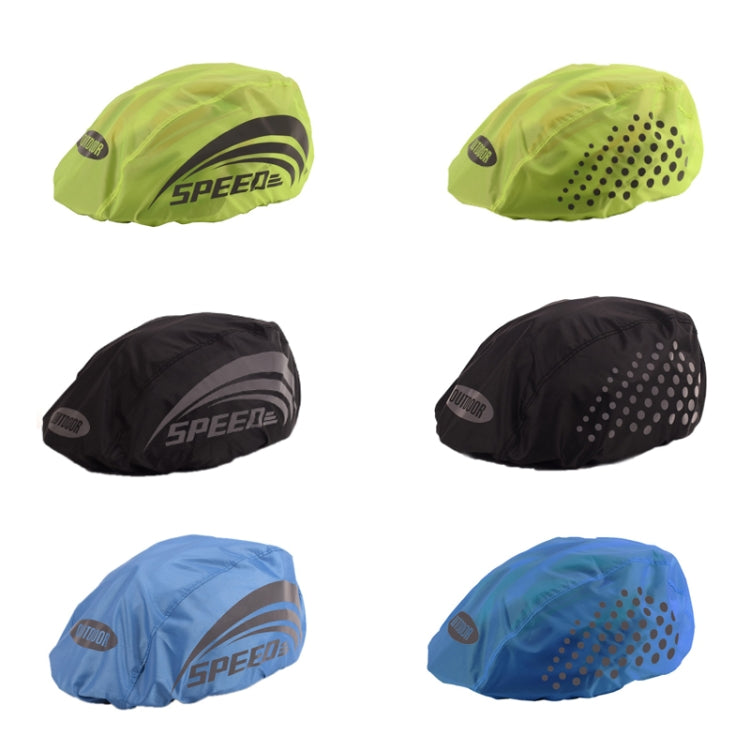 หมวกกันน็อคขี่จักรยาน 2 ชิ้น Rain Cover ฝาครอบหมวกนิรภัยแบบสะท้อนแสงกลางแจ้ง, Free Size