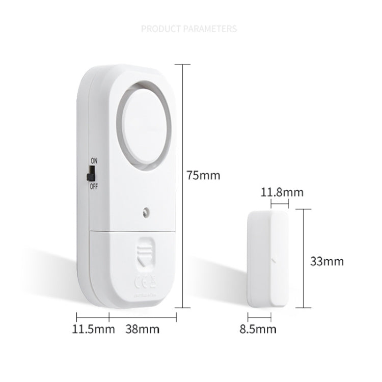 N911S สัญญาณกันขโมยประตูหน้าต่างบ้านประตูบ้าน Magnetic Wireless Anti-Theft Alarm