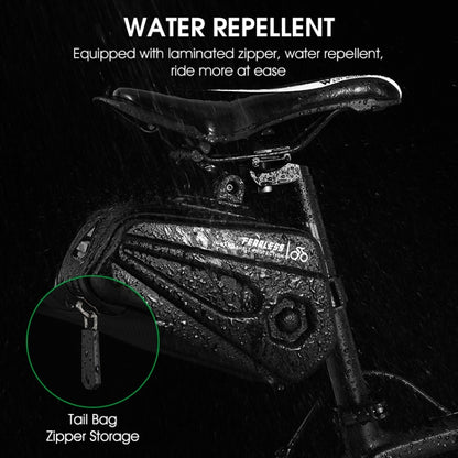 WEST BIKING ความจุขนาดใหญ่ 2.6L กระเป๋าท้ายจักรยาน Hard Shell Saddle Bag ที่ยึดเบาะรองนั่งกระเป๋าท้าย, WEST BIKING 2.6L Saddle Bag
