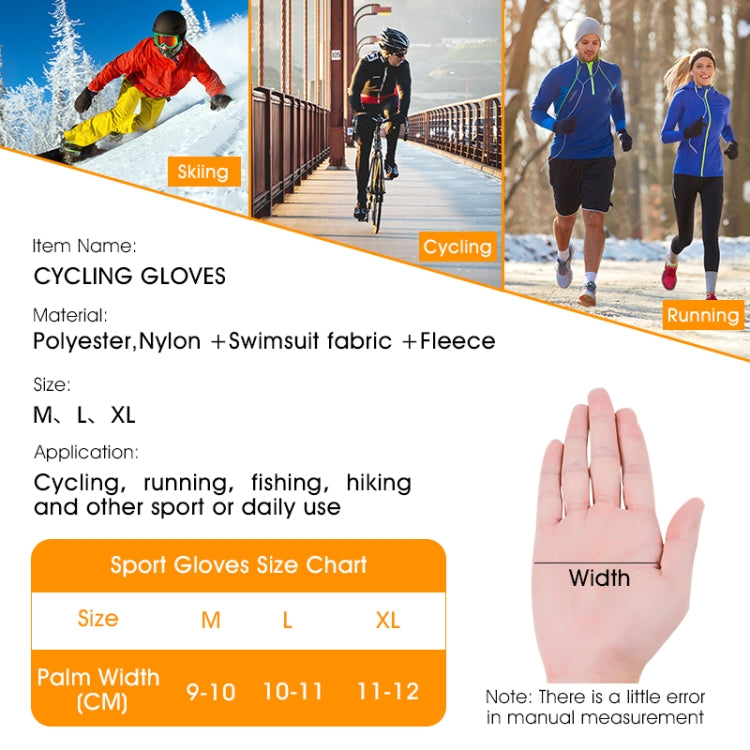 WEST BIKING YP0211220 ถุงมือสกีขนแกะอุ่นฤดูหนาวถุงมือขี่ซิลิโคนกันลื่น, M, L, XL