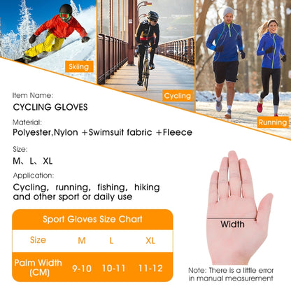WEST BIKING YP0211220 ถุงมือสกีขนแกะอุ่นฤดูหนาวถุงมือขี่ซิลิโคนกันลื่น, M, L, XL