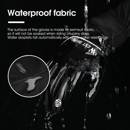 WEST BIKING YP0211220 ถุงมือสกีขนแกะอุ่นฤดูหนาวถุงมือขี่ซิลิโคนกันลื่น, M, L, XL