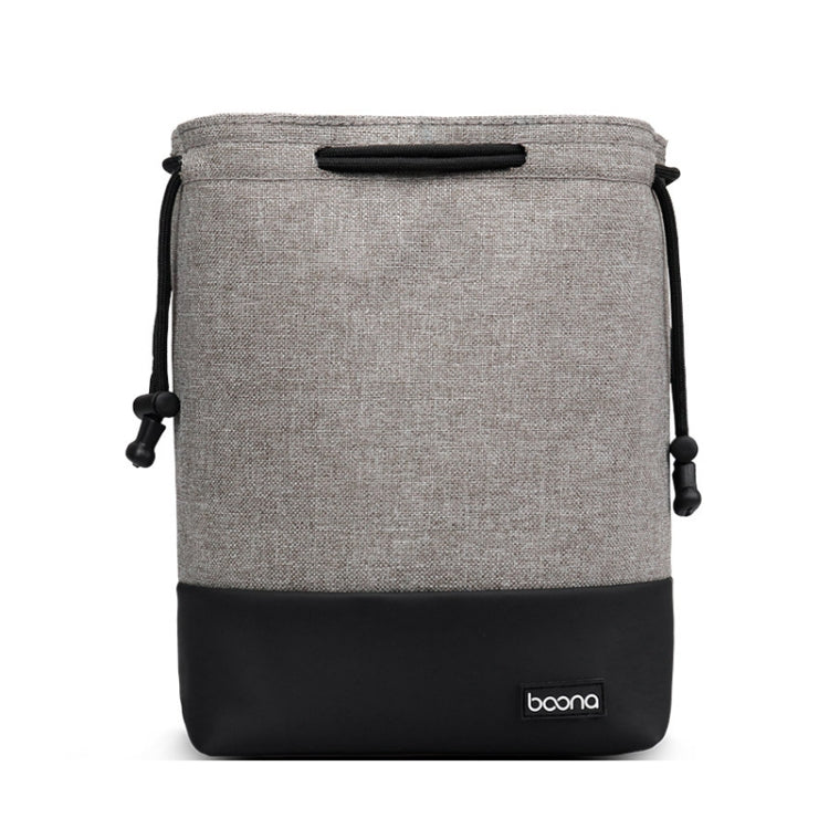 Baona กระเป๋ากล้องกันน้ำ Micro SLR ฝาครอบป้องกัน Drawstring Pouch Bag, Small Gray, Medium Gray, Large Gray