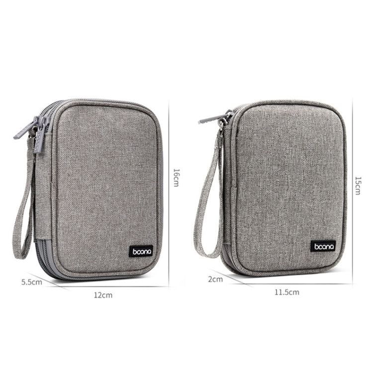 Baona BN-C003 ฝาครอบป้องกันฮาร์ดดิสก์แบบพกพากระเป๋าใส่ฮาร์ดดิสก์แบบพกพา, Double-layer (Gray), Double-layer (Black), Single-layer (Gray), Single-layer (Black)