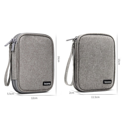 Baona BN-C003 ฝาครอบป้องกันฮาร์ดดิสก์แบบพกพากระเป๋าใส่ฮาร์ดดิสก์แบบพกพา, Double-layer (Gray), Double-layer (Black), Single-layer (Gray), Single-layer (Black)