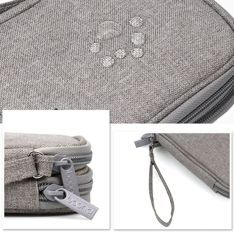 Baona BN-C003 ฝาครอบป้องกันฮาร์ดดิสก์แบบพกพากระเป๋าใส่ฮาร์ดดิสก์แบบพกพา, Double-layer (Gray), Double-layer (Black), Single-layer (Gray), Single-layer (Black)