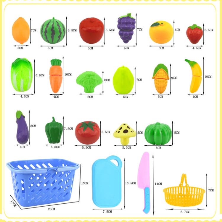 แกล้งเล่นของเล่นอาหารพลาสติกตัดผักผลไม้สำหรับเด็ก สีสุ่มและสไตล์, 23 PCS / Set, 18 PCS / Set, 15 PCS / Set, 12 PCS / Set, 8 PCS / Set