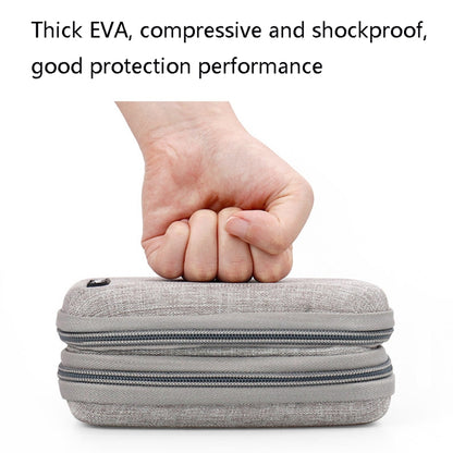 Baona BN-F027 กระเป๋าเก็บฮาร์ดดิสก์แบบพกพาสองชั้น EVA ฝาครอบป้องกันฮาร์ดดิสก์เปลือกแข็ง, Gray, Black