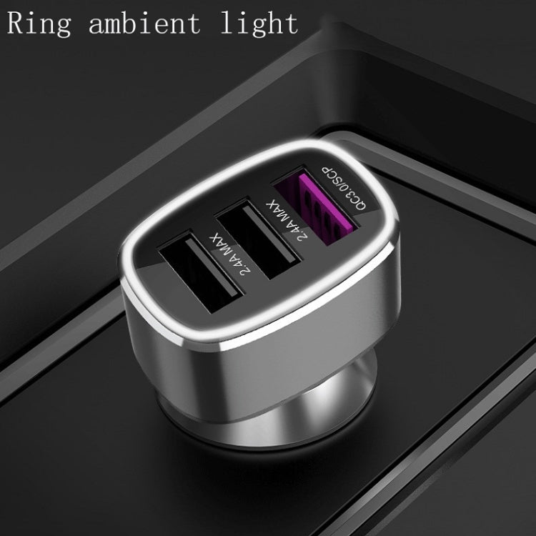 พอร์ต USB สามพอร์ตรถชาร์จเร็วสำหรับ Huawei/สำหรับ OPPO/VIVO/OnePlus และการชาร์จแฟลชอื่น ๆ, GT680 Black, GT680 Gray, GT780 Black, GT780 Gray