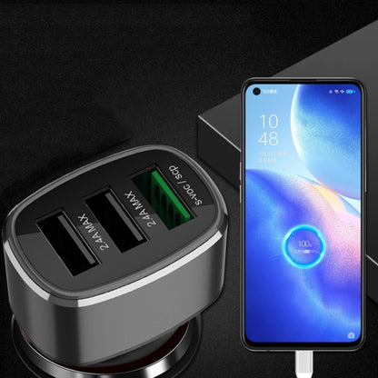 พอร์ต USB สามพอร์ตรถชาร์จเร็วสำหรับ Huawei/สำหรับ OPPO/VIVO/OnePlus และการชาร์จแฟลชอื่น ๆ, GT680 Black, GT680 Gray, GT780 Black, GT780 Gray