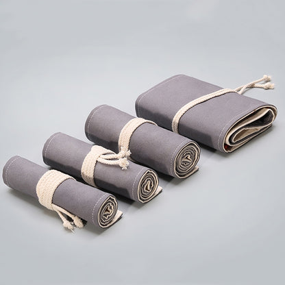กระเป๋าใส่ปากกา Canvula สีเทาแฮนด์เมดความจุขนาดใหญ่ Roller Pen กระเป๋าสี Lead Sketch สเตชันเนอรีกระเป๋า, 12 Holes, 24 Holes, 36  Holes, 48  Holes, 72  Holes