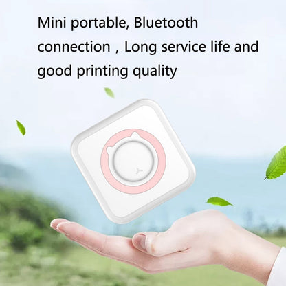 เครื่องพิมพ์ Pocket Mini สะดวก นักเรียนผิดคำถาม เครื่องพิมพ์บันทึกข้อมูลภาพถ่ายโทรศัพท์มือถือ Bluetooth ความร้อน, Blue, Pink
