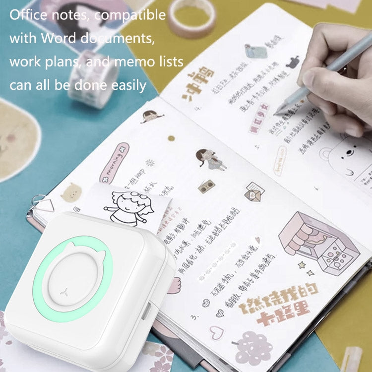 เครื่องพิมพ์ Pocket Mini สะดวก นักเรียนผิดคำถาม เครื่องพิมพ์บันทึกข้อมูลภาพถ่ายโทรศัพท์มือถือ Bluetooth ความร้อน, Blue, Pink