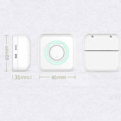 เครื่องพิมพ์ Pocket Mini สะดวก นักเรียนผิดคำถาม เครื่องพิมพ์บันทึกข้อมูลภาพถ่ายโทรศัพท์มือถือ Bluetooth ความร้อน, Blue, Pink