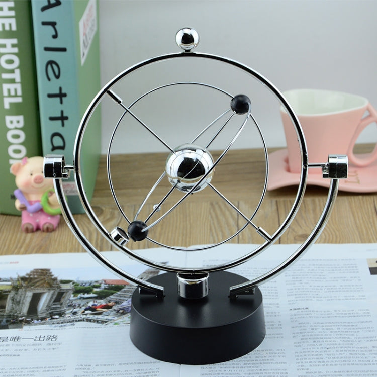 H004 Earth Permanent Meter Universe Galaxy กลไก Rock Magnetic Electric Rotating Ornament, สีเงิน, สีเขียว