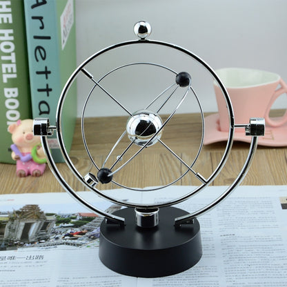 H004 Earth Permanent Meter Universe Galaxy กลไก Rock Magnetic Electric Rotating Ornament, สีเงิน, สีเขียว