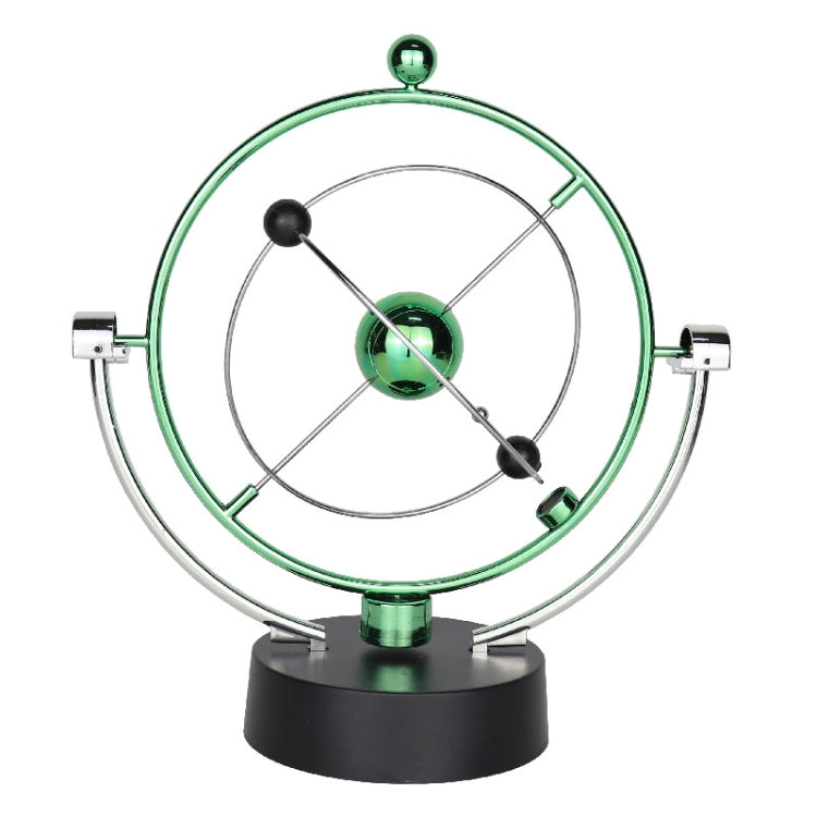 H004 Earth Permanent Meter Universe Galaxy กลไก Rock Magnetic Electric Rotating Ornament, สีเงิน, สีเขียว