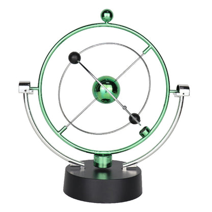 H004 Earth Permanent Meter Universe Galaxy กลไก Rock Magnetic Electric Rotating Ornament, สีเงิน, สีเขียว