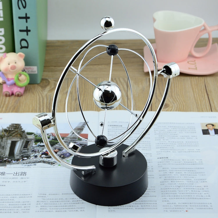 H004 Earth Permanent Meter Universe Galaxy กลไก Rock Magnetic Electric Rotating Ornament, สีเงิน, สีเขียว