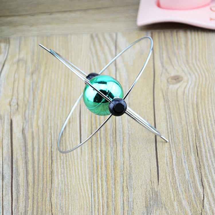 H004 Earth Permanent Meter Universe Galaxy กลไก Rock Magnetic Electric Rotating Ornament, สีเงิน, สีเขียว
