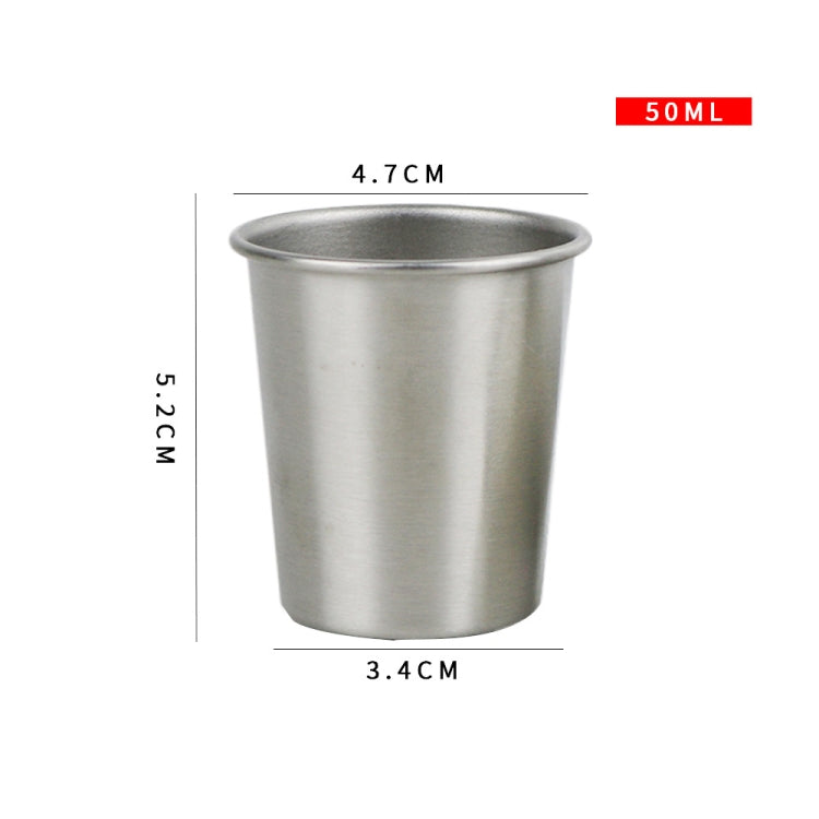 5 PCS 304 แก้วเบียร์สแตนเลส Anti-Fall เด็กถ้วยน้ำ, 50ml
