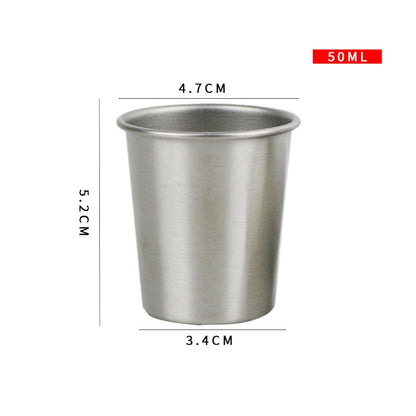 5 PCS 304 แก้วเบียร์สแตนเลส Anti-Fall เด็กถ้วยน้ำ, 50ml