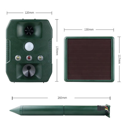 เครื่องไล่เมาส์อัลตราโซนิค เครื่องไล่สัตว์กลางแจ้งพลังงานแสงอาทิตย์, Ultrasonic  Animal Repeller