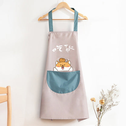 2 PCS Home Kitchen ผ้ากันเปื้อนกันน้ำและกันน้ำมันผ้ากันเปื้อนทำอาหารน่ารัก, Foodie Light Pink (Ordinary)
