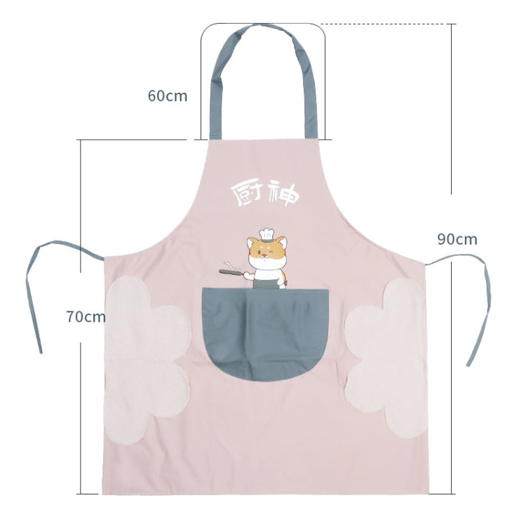 2 PCS Home Kitchen ผ้ากันเปื้อนกันน้ำและกันน้ำมันผ้ากันเปื้อนทำอาหารน่ารัก, Foodie Light Pink (Ordinary)