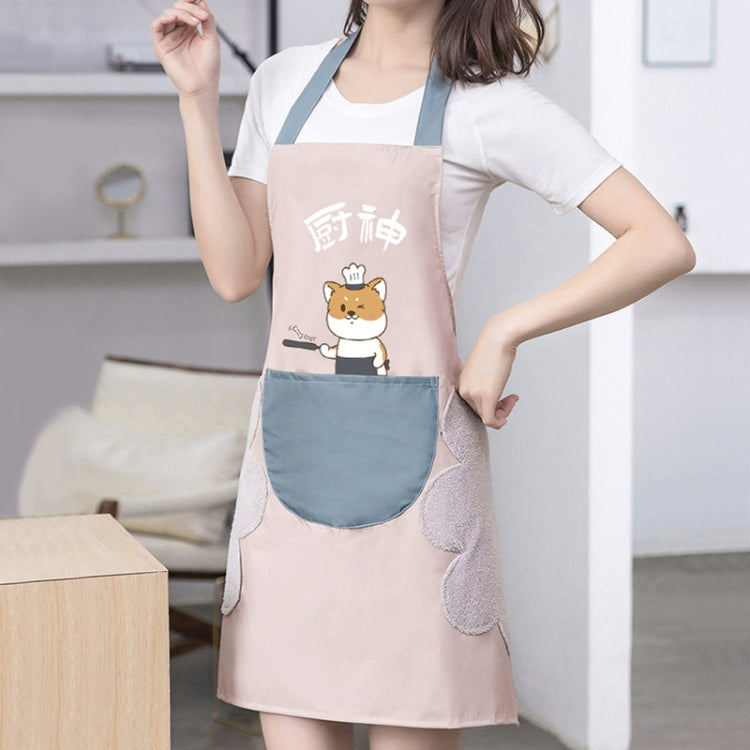 2 PCS Home Kitchen ผ้ากันเปื้อนกันน้ำและกันน้ำมันผ้ากันเปื้อนทำอาหารน่ารัก, Foodie Light Pink (Ordinary)