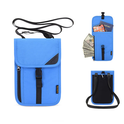 1062 กระเป๋าใส่หนังสือเดินทางเดินทาง RFID ที่ใส่เอกสารมัลติฟังก์ชั่นแขวนคอเคสป้องกันตั๋ว, 1062 Blue, 1062 Purple, 1062 Black, 1062 Light Grey, 1062 Gray, 1062 Rose Red