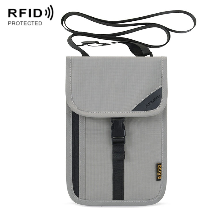 1062 กระเป๋าใส่หนังสือเดินทางเดินทาง RFID ที่ใส่เอกสารมัลติฟังก์ชั่นแขวนคอเคสป้องกันตั๋ว, 1062 Blue, 1062 Purple, 1062 Black, 1062 Light Grey, 1062 Gray, 1062 Rose Red