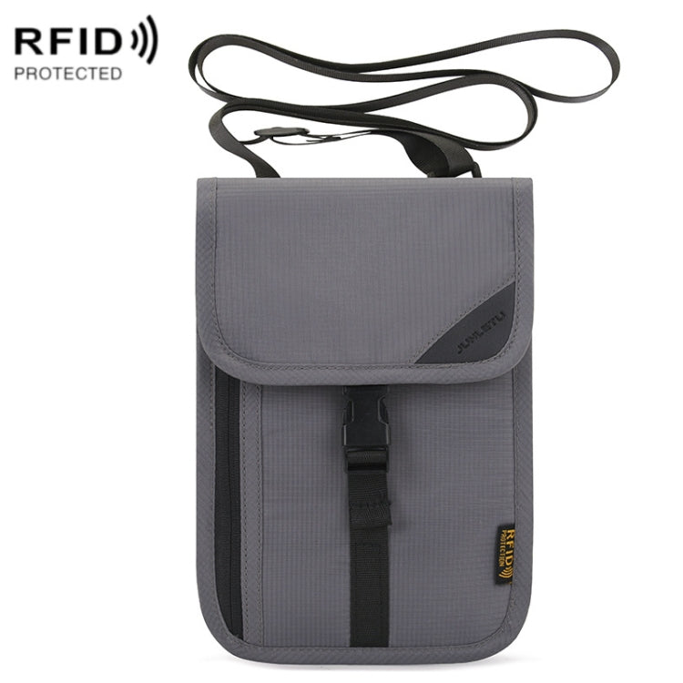 1062 กระเป๋าใส่หนังสือเดินทางเดินทาง RFID ที่ใส่เอกสารมัลติฟังก์ชั่นแขวนคอเคสป้องกันตั๋ว, 1062 Blue, 1062 Purple, 1062 Black, 1062 Light Grey, 1062 Gray, 1062 Rose Red