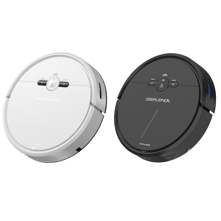 GEERLEPOL Smart Home หุ่นยนต์กวาดเติมอัตโนมัติ, การกำหนดค่าสูงรองรับแอพโทรศัพท์มือถือ, White, Black
